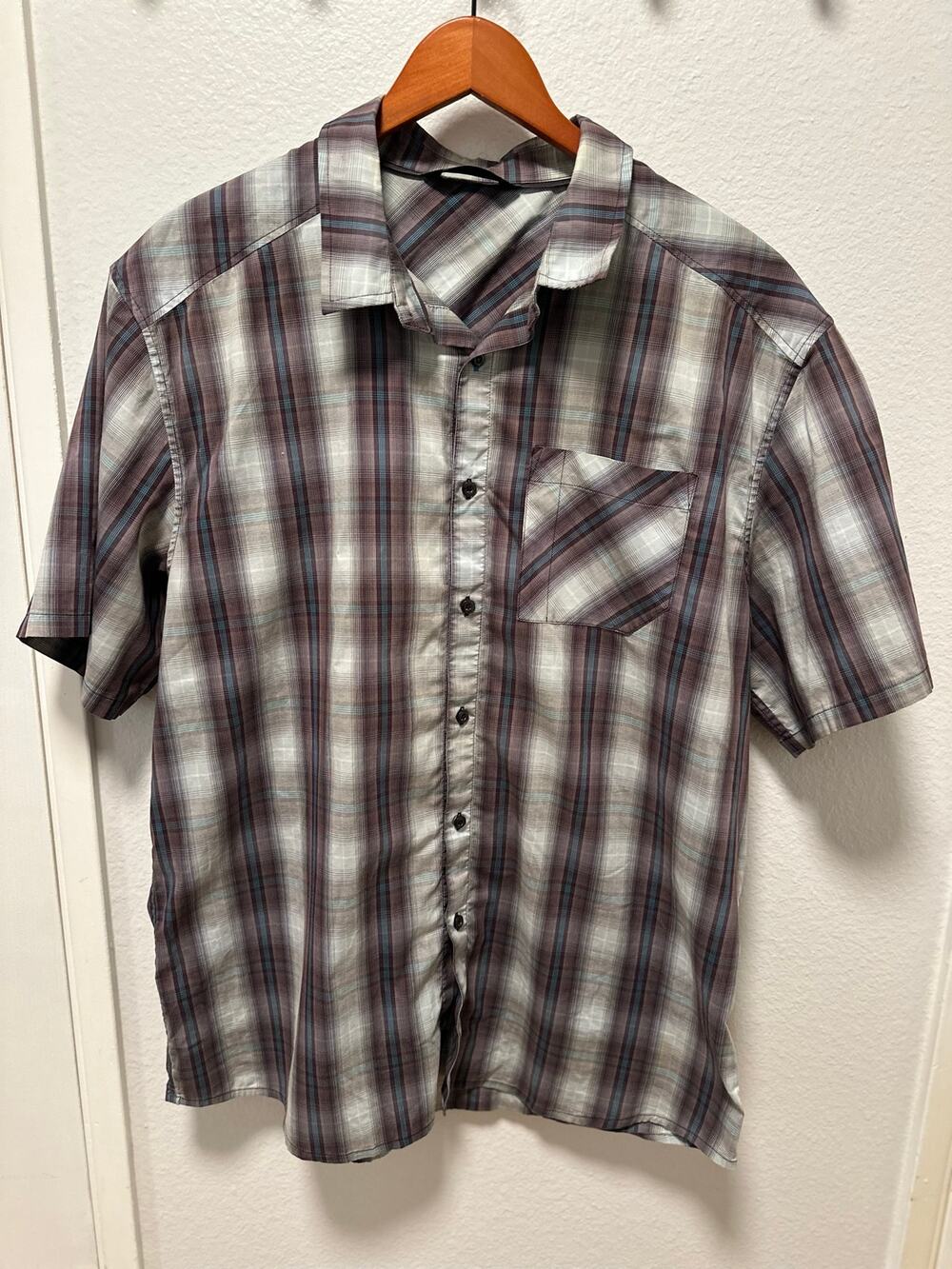 Arc'teryx Skyline Men’s Plaid Button Down Short Sleeve, Size XL